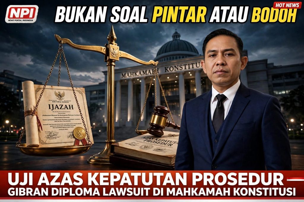 Amru Siregar , SH - Perdebatan ijazah Wapres Gibran Rakabuming Raka bukan lagi soal angka atau nilai. Yang kini diuji di Mahkamah Konstitusi adalah azas / norma kepatutan prosedur. Gugatan ini mempertanyakan: apakah proses verifikasi syarat pendidikan telah berjalan sesuai hukum?