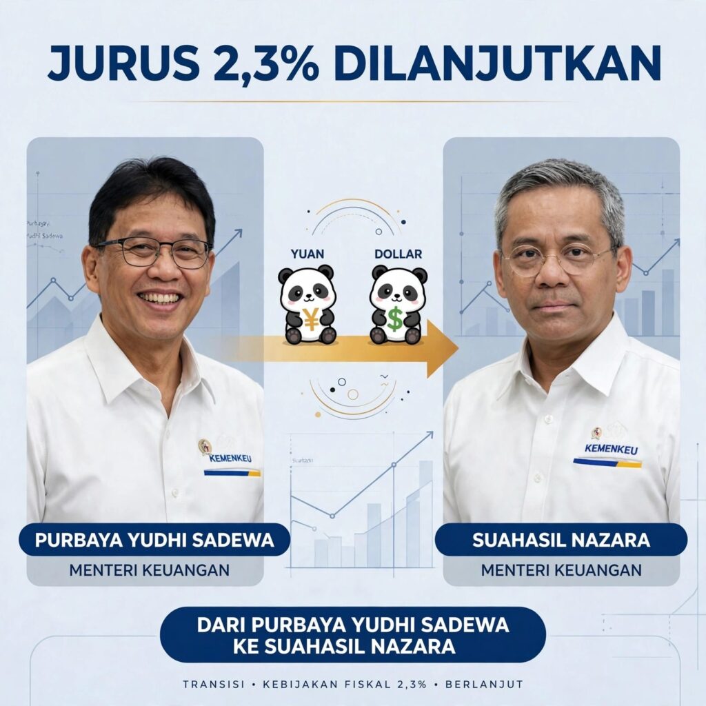 Jurus 2,3 persen dilanjutkan Purbaya Yudhi Sadewa ke Suahasil Nazara Panda Bonds Yuan Dollar