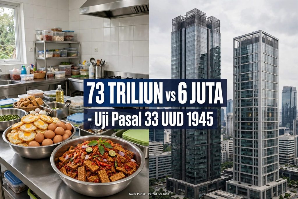 Dapur MBG 2449 porsi dan UMKM dibebani tarif sertifikasi halal Rp 6 juta per tahun vs kredit Rp 26 triliun dan Rp 73 triliun SDA tambang mengalir ke swasta bukan ke MIND ID - Uji Pasal 33 UUD 1945 nalarpublikindonesia.com