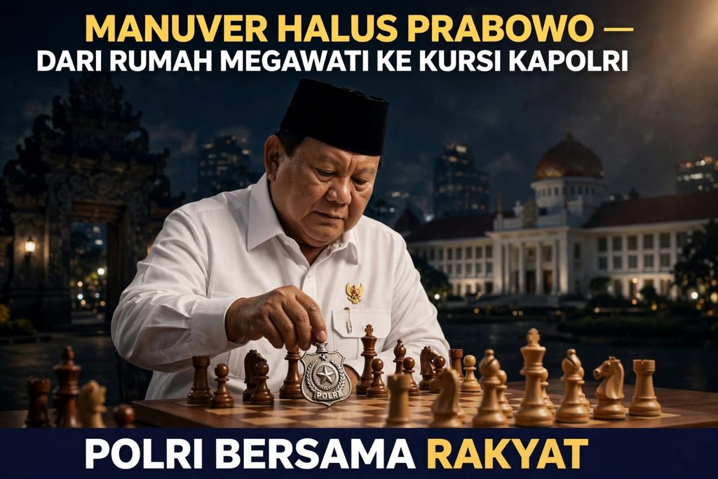 Prabowo dinilai sedang memainkan catur politik tingkat tinggi. Dari pertemuan di rumah Megawati, bidak selanjutnya mengarah ke kursi Kapolri.